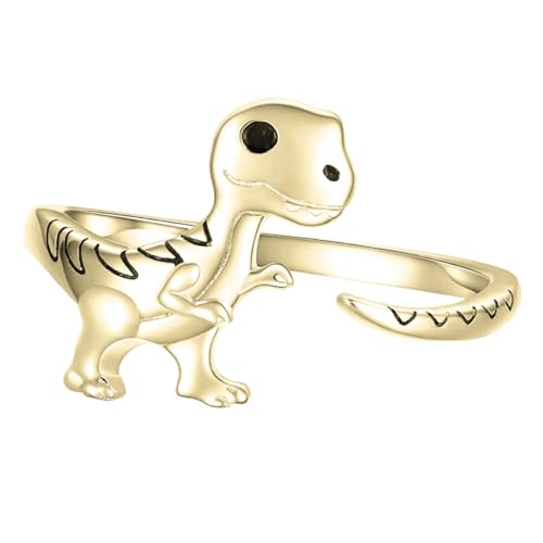 PartyKindom Verstellbarer Dinosaurier Ring Damen Offener Schmuck Kreatives Design für Geburtstag Hochzeit Party und Alltag PartyKindom Verstellbarer Dinosaurier Ring Damen Offener Schmuck Kreatives Design für Geburtstag Hochzeit Party und Alltag von PartyKindom