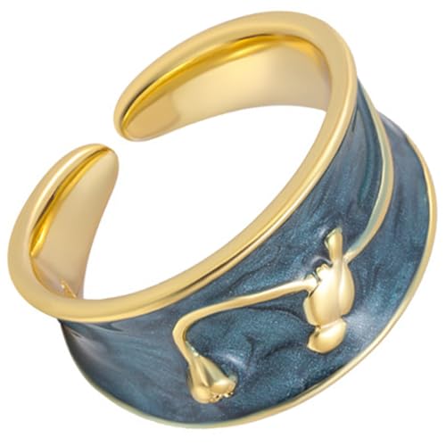PartyKindom Verstellbarer Emaille Ring mit Vogel Design Leichter Schmuck für Damen für Geburtstage Hochzeiten und Besondere Anlässe Langlebig und Hautfreundlich von PartyKindom