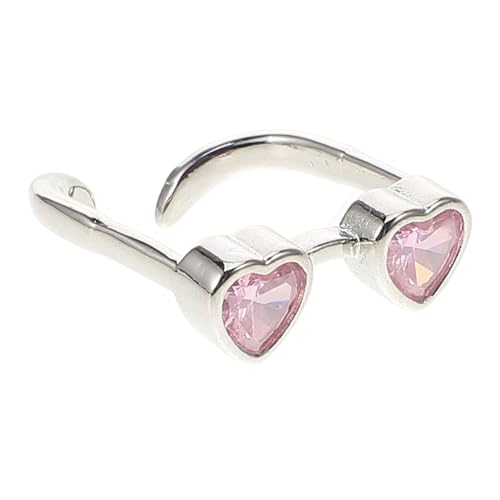 PartyKindom Verstellbarer Fingerring im Pinken Niedlicher Brillenring für Kreativer Schmuck für Finger Einzigartiger Stilvoller Accessoire für Damen Herren von PartyKindom