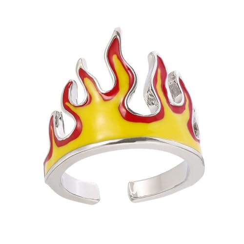 PartyKindom Verstellbarer Punk Style Ring aus Hochwertigem Metall Rostfrei Leichter Offener Fingerring Hip Hop Schmuck für Herren Modisches Body Jewelry Robust und zu Tragen von PartyKindom