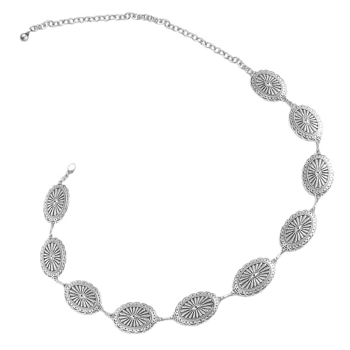 PartyKindom Verstellbarer Taillenkettengürtel Damen Metallgürtel mit Schnalle Modisches Vielseitiges Accessoire für Kleider Partys Hochzeit Stilvoller Schmuck in Silber Passend für Alltag und von PartyKindom