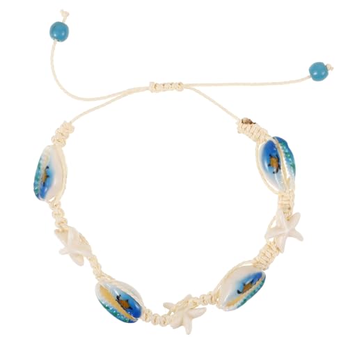 PartyKindom Verstellbares Muschelarmband mit Schildkrötenanhänger Handgeflochtenes Strandarmband für Damen Vielseitiges Schmuckstück als Armband Fußkettchen oder Halskette Boho Style für PartyKindom Verstellbares Muschelarmband mit Schildkrötenanhänger Handgeflochtenes Strandarmband für Damen Vielseitiges Schmuckstück als Armband Fußkettchen oder Halskette Boho Style für von PartyKindom