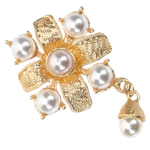 PartyKindom Vintage Brosche Barock Perlen Broschennadel Für Frauen Kleidung Revers Schmuck Mit Filigraner Verarbeitung Und Langanhaltendem Glanz Für Besondere Dekorative Effekte von PartyKindom