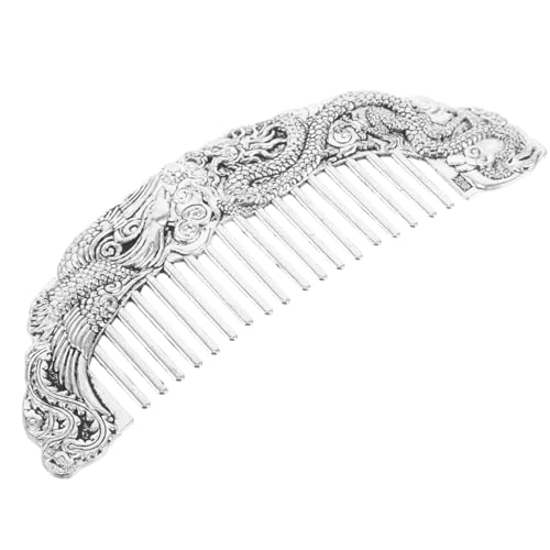 PartyKindom Vintage Dragon Phoenix Comb aus Weißkupfer Retro Haarkamm für Damen und Herren mit Symbolischem Design für Styling von PartyKindom