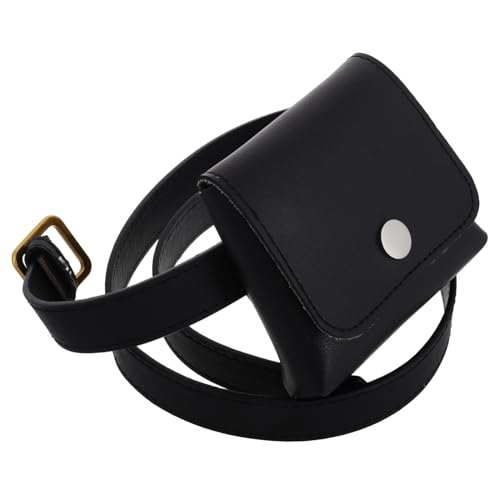 PartyKindom Vintage Gürteltasche Damen Hüfttasche mit Moderater Kapazität für Schlüssel Handy Multifunktionale Bauchtasche und Dekorativer Gürtel in Schwarz Vielseitig für Alltag Reisen von PartyKindom