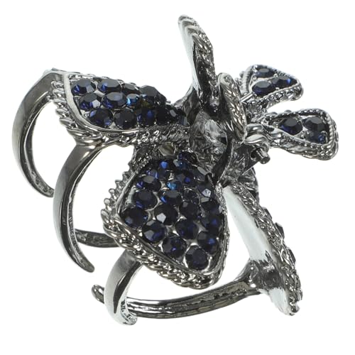 PartyKindom Vintage Haarklammer mit Strasssteinen Mittlere Ponytail Claw Clip Eleganter Haarschmuck für Damen und Mädchen Rutschfester Haarclip für Hohen Dutt Geeignet für Party Hochzeit von PartyKindom