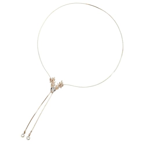 PartyKindom Vintage Perlenkette Damen mit Anhänger Metall Halskette für Frauen und Mädchen Schmuckkette in Gold Hautfreundlich und Leicht für Alltag und Besondere Anlässe von PartyKindom