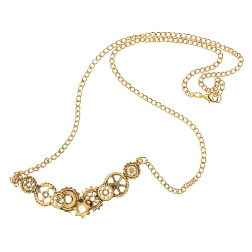 PartyKindom Steampunk Halskette Mit Zahnrädern Anhänger Retro Design Für Männer Und Frauen Halsketten Mit Accessoires von PartyKindom