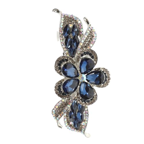 PartyKindom Wasserblauer Glitzernder Haarklammer Damen Haarschmuck mit Strasssteinen Robuster Langlebiger Federclip für Hochzeit Festival und Alltag Rutschfestes Komfortables Haaraccessoire von PartyKindom