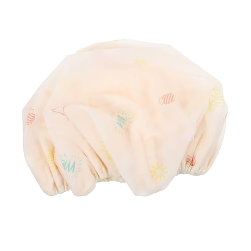 PartyKindom Wasserdichte Duschhaube Damen mit Elastischem Peva Material Extra Groß Schnelltrocknend Vielseitig für Duschen Make Up und Haarschutz Passend für Verschiedene Kopfgrößen von PartyKindom