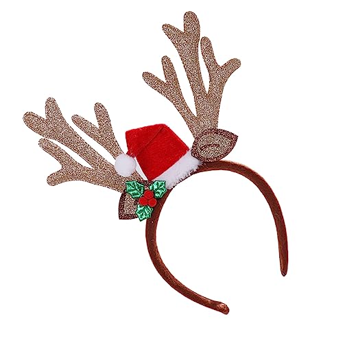 PartyKindom Weihnachtlicher Haarreif Rentiergeweih Verstellbar Lebhaftes Party Accessoire für Damen und Mädchen Geeignet für Kinderfest Geburtstagsfeier Alltag Langlebiges Design von PartyKindom