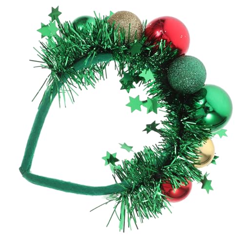 PartyKindom Weihnachtlicher Haarreifen mit Bunten Weihnachtskugeln und Farbigem Band Kreatives Party Accessoire für Festliche bei Weihnachts und Winterfeiern von PartyKindom