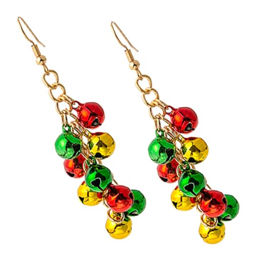 PartyKindom Weihnachtsohrringe Glocken Ohrhänger Modisch Langlebig Damen Schmuck für Festtage Weihnachten Silvester von PartyKindom