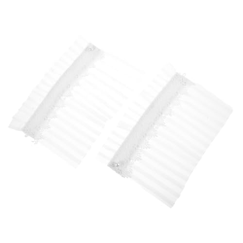 PartyKindom Weiße Abnehmbare Rüschen Spitzenmanschetten für Damen Dekorative Handgelenksbänder Vielseitige Falsche Ärmel für Pullover Blusen und Festliche Anlässe Modischer Armschmuck von PartyKindom