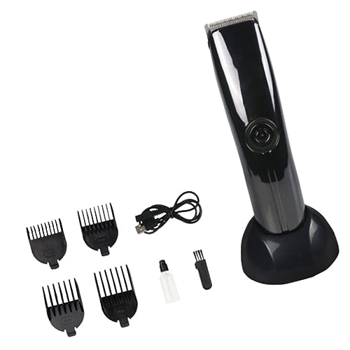 PartyKindom Wiederaufladbarer Elektrischer Haarschneider USB mit Aufsteckkämmen Edelstahlkopf Leise und Hautschonend Tragbarer Haarschneidemaschine für Herren und Einfach zu Reinigen von PartyKindom