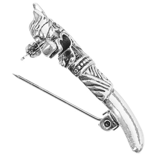 PartyKindom Wolf Brosche Pin Retro Tier Anstecknadel für Frauen Dekorative Anstecknadel für Anzüge und Kleidung Hochwertige Brosche mit Wolfskopf Design Multifunktionale Schmuckaccessoires von PartyKindom