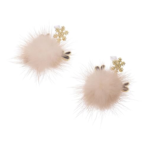 PartyKindom Xmas Elch Ohrstecker mit Design Festliche Schmuckohrringe für Damen Mädchen Weihnachtsaccessoire in Beige Leicht und Angenehm für Party Feier von PartyKindom