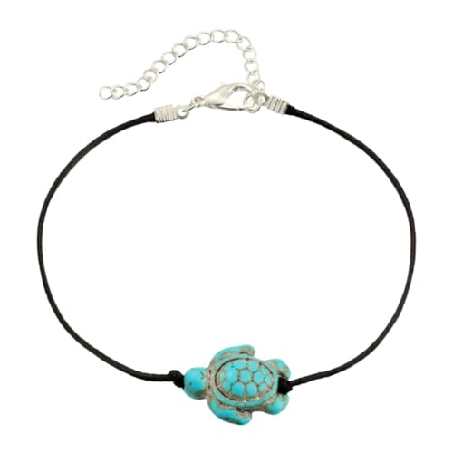 PartyKindom Zierliches Schildkröten Fußkettchen Damen Verstellbar Modisches Fußanhänger Armband Langlebiges Material Attraktives Design für Frauen und Mädchen Schmuckaccessoire von PartyKindom