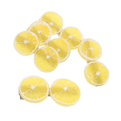 PartyKindom Zitronen Haarspangen 5 Stück Süße Frucht Haarspangen Für Frauen Und Mädchen Bequeme Und Verspielte Haaraccessoires in Zitronenscheibenform Für Sommer Styling Und von PartyKindom