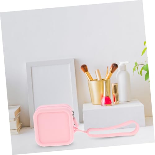 PartyKindom wasserdichte Kleine Silikon Kosmetiktasche mit Reißverschluss Multifunktionale Reise kulturbeutel für Damen und Mädchen Tragbare Mini Make up Tasche Robust und Leicht für von PartyKindom