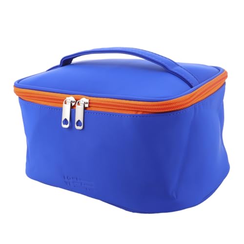 PartyKindom wasserdichte Kosmetiktasche Damen Handliche Make up Tasche mit Großem Fassungsvermögen für Reisen Outdoor Camping Business Freizeit in Blau von PartyKindom