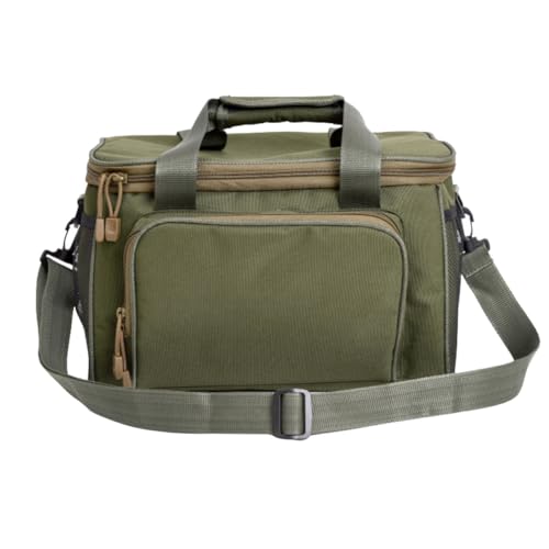 PartyKindom wasserdichte Multifunktionale Oxford Stoff Angelköder Tasche Verstellbar Schultertasche Umhängetasche Angeltasche Für Outdoor Angler Zubehör Army Grün von PartyKindom