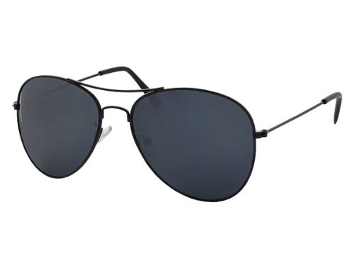 PartyMagix Pilotenbrille Retro Style Unisex Sonnenbrille Flieger Look mit UV400 Schutz verschiedene Glasfarben verspiegelt oder unverspiegelt leichte Metallfassung Tropfenform für Damen und Herren von PartyMagix