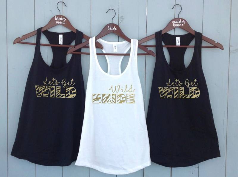 Individuelles Tank Top, Hochzeit Shirt, T-Shirt Trauzeugin Animal Print Bachelorette, Brautparty, Brautjungfer Geschenk von PartyTopShop