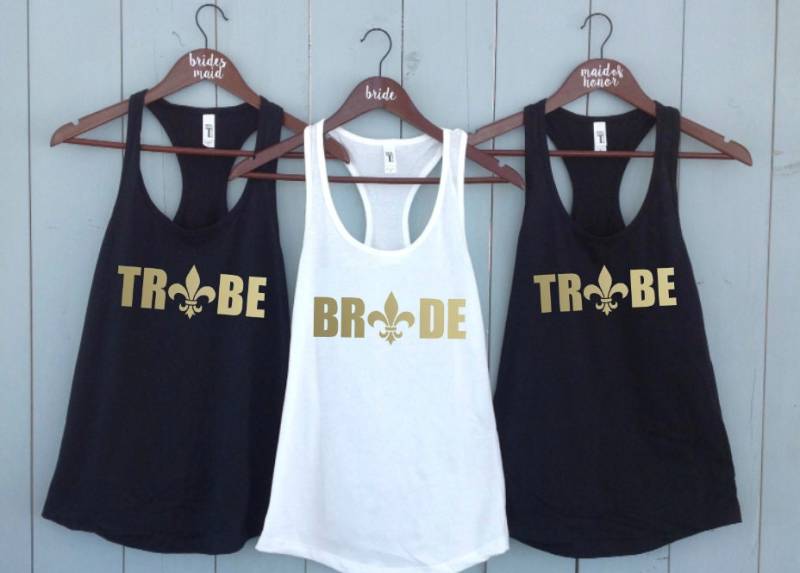 Maßgeschneidertes Tank Top New Orleans, Hochzeit Shirt, Nola Tribe T-Shirt Trauzeugin Braut Bachelorette Stagette Party Brautjungfer von PartyTopShop