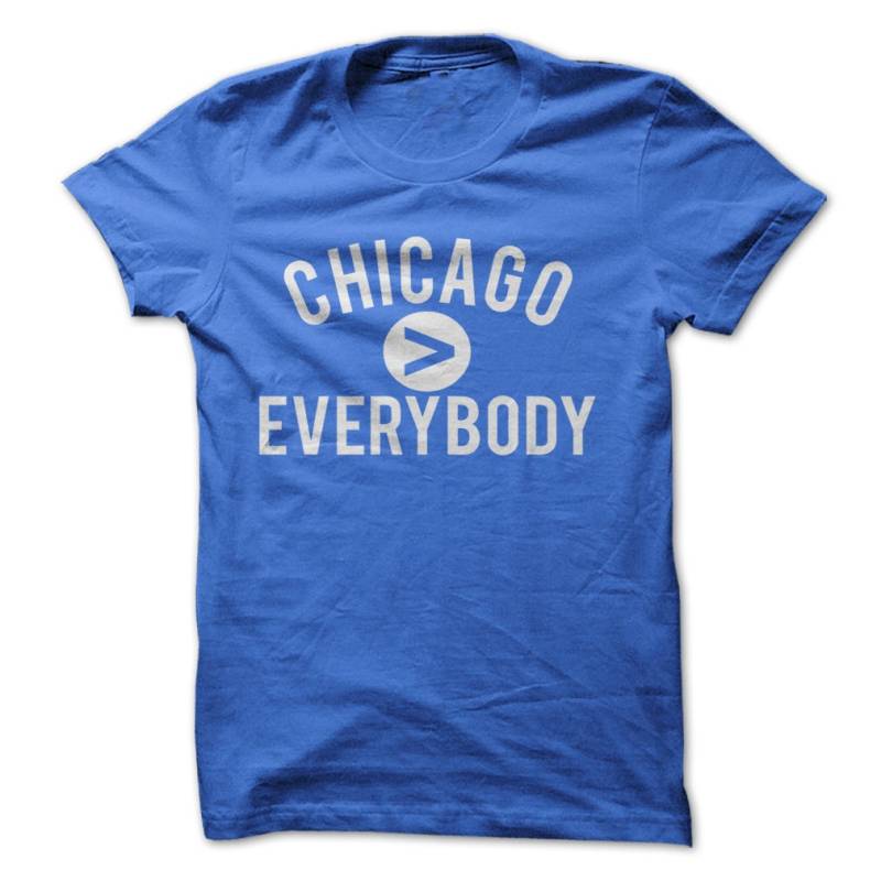 Chicago Größer Als Jeder T-Shirt-Design - Königsblau-Shirt Mit Weißem Aufdruck von PartyUgly