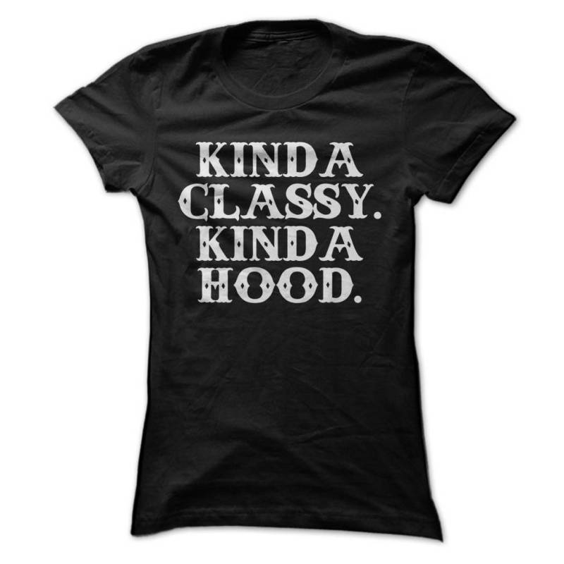 Ein Bisschen Edel Irgendwie Haube T-Shirt-Design - Schwarzes Shirt Mit Weißem Aufdruck von PartyUgly