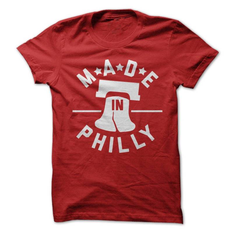 Made in Philly - Philadelphia T-Shirt Design Rotes Mit Weißem Print Made in Philly - Philadelphia T-Shirt Design Rotes Mit Weißem Print von PartyUgly