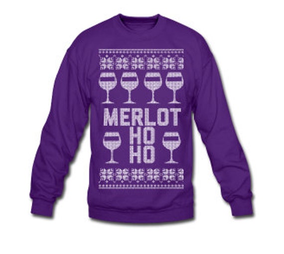 Merlot-Ho-Ho-Sweatshirt-Design - Für Die Weihnachtszeit Partei von PartyUgly