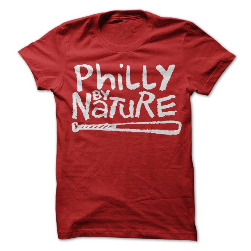 Philadelphia Von Der Natur - T-Shirt-Design Rotes T-Shirt Mit Weißem Druck von PartyUgly
