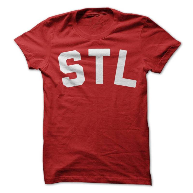 stl T-Shirt Design - Rotes Shirt Mit Weißem Druck von PartyUgly