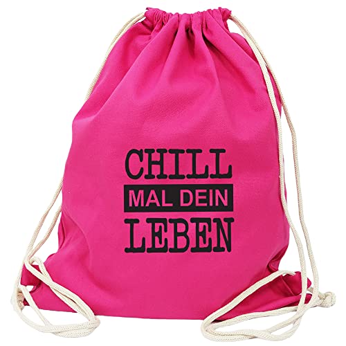 Partybob Fun-Beutel Chill mal dein Leben (Pinkfarben) von Partybob