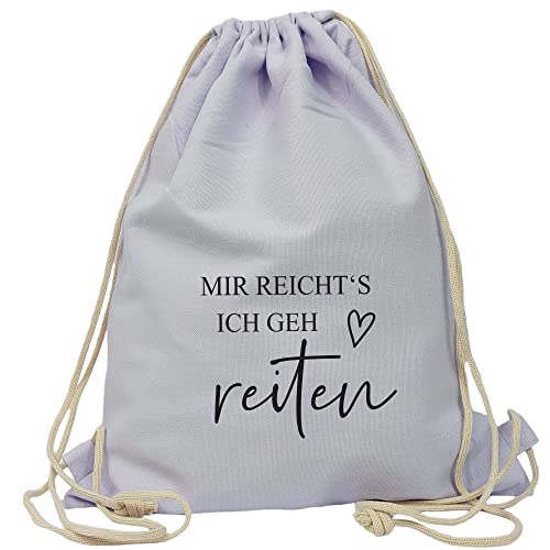 Partybob Turnbeutel-Rucksack - Mir reichts Ich geh reiten (Flieder) von Partybob