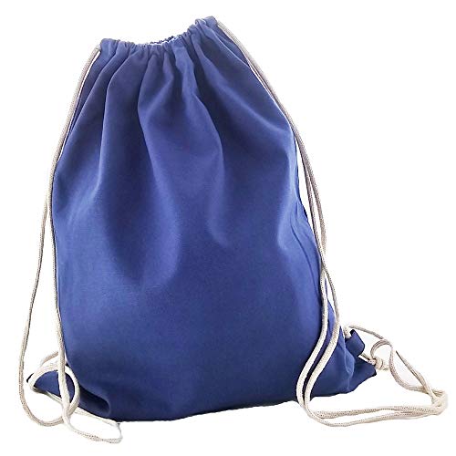 Partybob Turnbeutel Rucksack Unifarben - Baumwoll Beutel (Navy-Blau) von Partybob