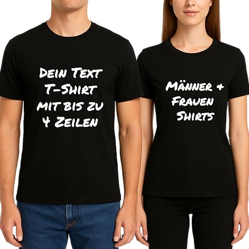Partycards Tshirt Bedrucken Lassen - Damen/Herren, 4XL, Baumwolle, JGA T Shirt Personalisieren Junggesellenabschied Mannschaftsshirt Malle Tshirt selbst gestalten mit Wunschtext T-Shirt Bedrucken Partycards Tshirt Bedrucken Lassen - Damen/Herren, 4XL, Baumwolle, JGA T Shirt Personalisieren Junggesellenabschied Mannschaftsshirt Malle Tshirt selbst gestalten mit Wunschtext T-Shirt Bedrucken von Partycards