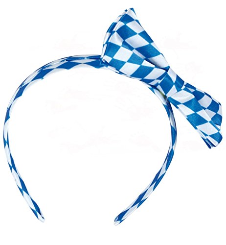 Oktoberfest Haarreif mit Schleife, blau-weiß, Bayern *NEU bei Pibivibi von FRIES