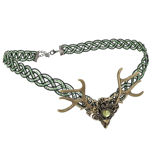 PartyforU Geweih Keltische Vicking-Krone - Bronze Vintage Geflochtener Kreis mit Strass für Männer Frauen Renfire Cosplay Zubehör von PartyforU