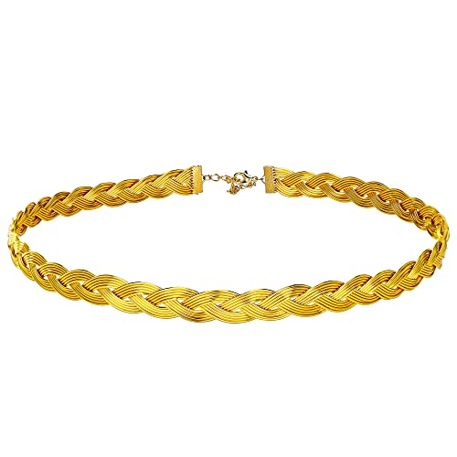 PartyforU Goldener Wikinger keltischer Kreis - Vicking Mittelalter Geflochtene Vintage Krone für Männer Frauen Renaissance Cosplay Zubehör von PartyforU