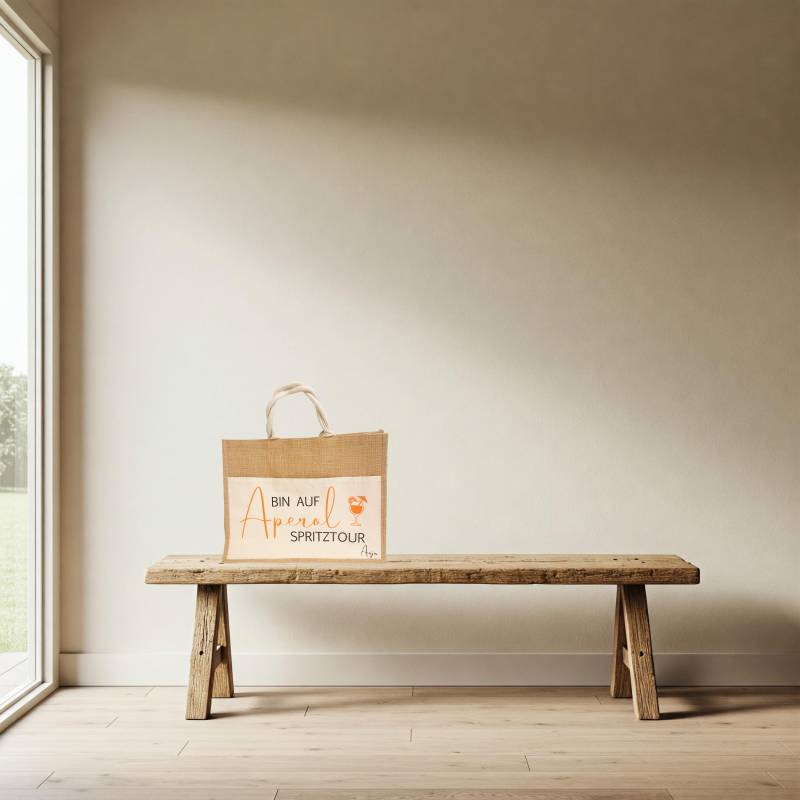 xl Jutetasche „Aperol Spritztour" Personalisiert | Große Strandtasche Mit Namen Shopper Tasche Für Den Sommer Geschenk Freundin xl Jutetasche „Aperol Spritztour" Personalisiert | Große Strandtasche Mit Namen Shopper Tasche Für Den Sommer Geschenk Freundin von Partykasten