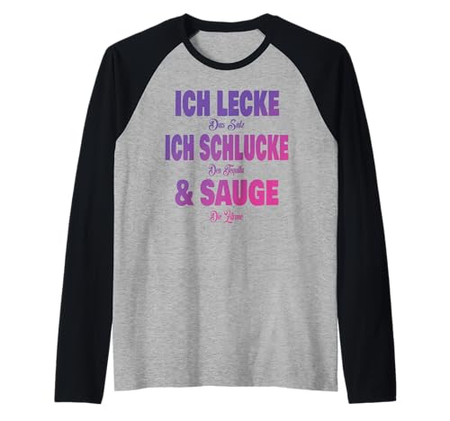 Ich Lecke das Salz Ich Schlucke den Tequilla & Sauge Frauen Raglan Ich Lecke das Salz Ich Schlucke den Tequilla & Sauge Frauen Raglan von Partykostüm Mädelsabend Geschenk Damen & Frauen