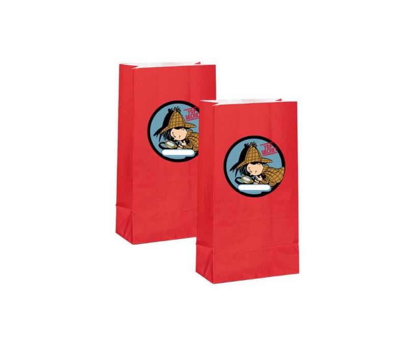 Partystrolche Tragetasche Papiertüten mit Sticker für verschiedene Mottopartys Kindergeburtstag von Partystrolche