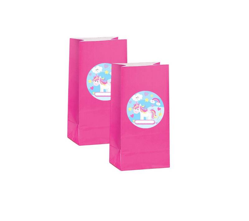 Partystrolche Tragetasche Papiertüten mit Sticker für verschiedene Mottopartys Kindergeburtstag von Partystrolche