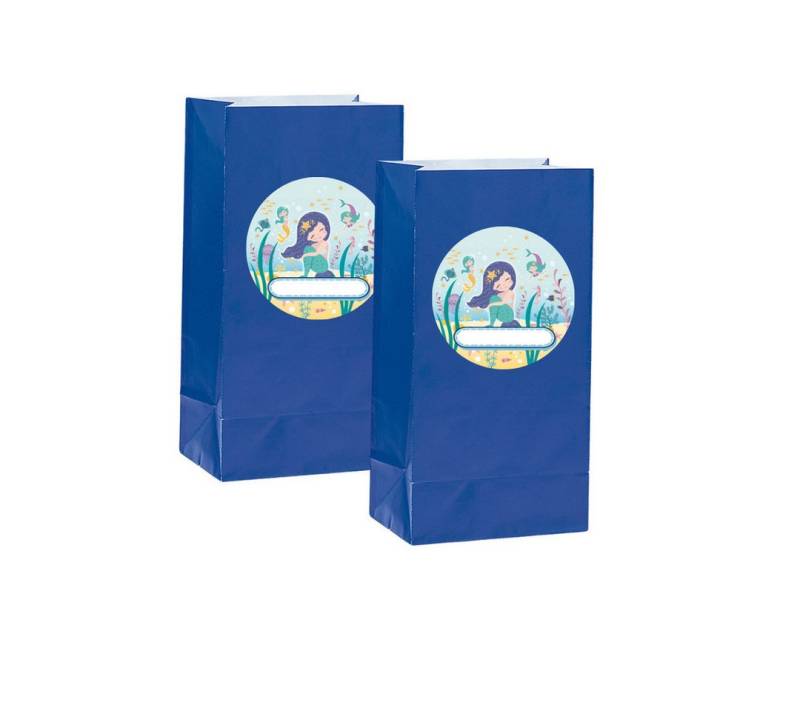 Partystrolche Tragetasche Papiertüten mit Sticker für verschiedene Mottopartys Kindergeburtstag von Partystrolche