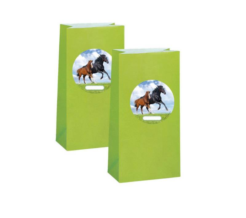 Partystrolche Tragetasche Papiertüten mit Sticker für verschiedene Mottopartys Kindergeburtstag von Partystrolche