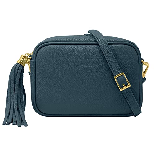 Parubi Clutch Umhängetasche echtem Leder, Made in Italy, Kleine Tasche mit Abnehmbarem Schultergurt, Hängetasche für Frauen und Mädchen (Model Anastasia) von Parubi