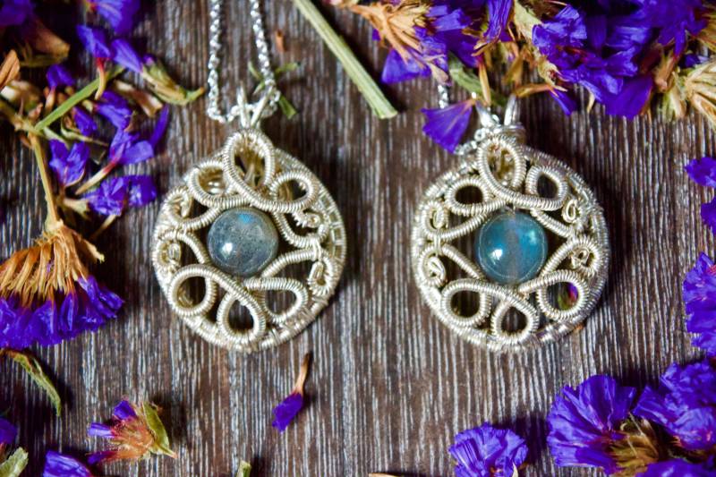 Labradorit Wire Wrapped Halskette Labradorit Wire Wrapped Halskette von Paruco
